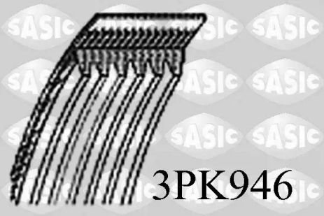 Ремінь генератора, Sasic (3PK946)