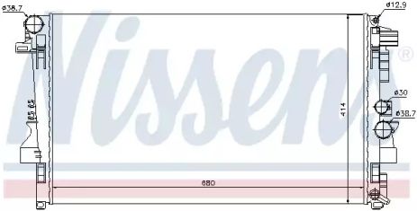 Радіатор охолодження, NISSENS (62572)
