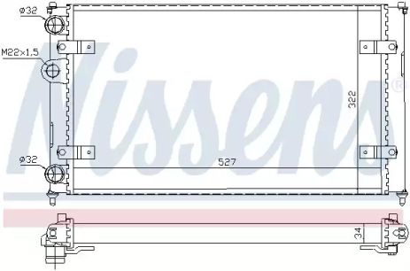 Радіатор охолодження SEAT, VW (Nissens), NISSENS (639951)