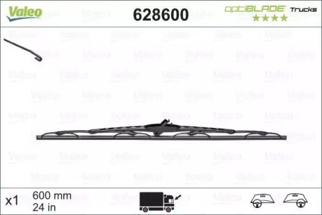 Щетка стеклоочистителя 600 мм (24), VALEO (628600)