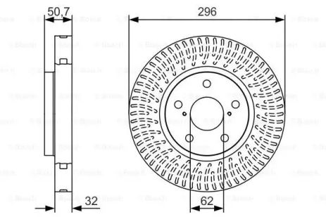 Диск тормозной, BOSCH (0986479T38)