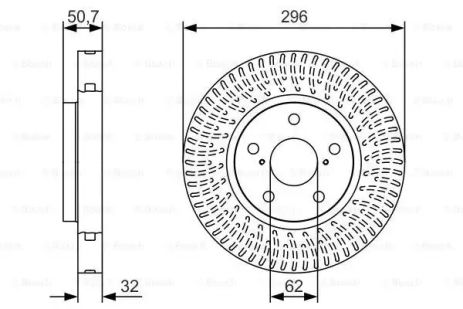 Диск тормозной, BOSCH (0986479T37)