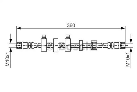 Гальмівний шланг VW T4 FL 99-03, BOSCH (1987481538)