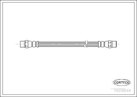 Шланг гальмівний Mercedes T1 T1/TN T2/LN1 2,3-3,0 77-96 F LR, CORTECO (19018649)