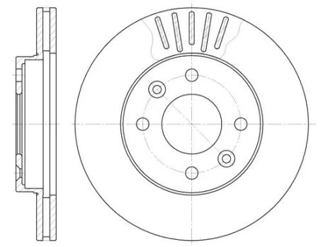 Диск тормозной NISSAN KUBISTAR, RENAULT THALIA, REMSA (608010)