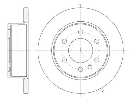 Диск тормозной MERCEDES-BENZ SPRINTER, VW CRAFTER, WOKING (D6103500)