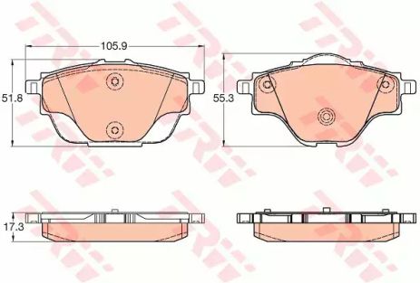 GDB2034 TRW - Колодки гальмівні для дисків, TRW (GDB2034)