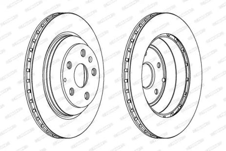 Диск тормозной AUDI Q7, PORSCHE CAYENNE, FERODO (DDF1855C1)