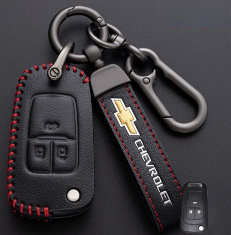 Чехол и брелок для ключа Chevrolet №1-3 кнопки,выкидной