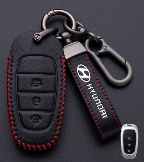 Чехол и брелок для ключа Hyundai №11-4 кнопки