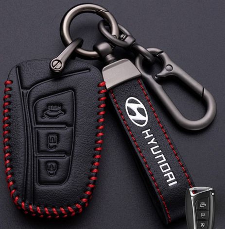 Чехол и брелок для ключа Hyundai №4-3 кнопки