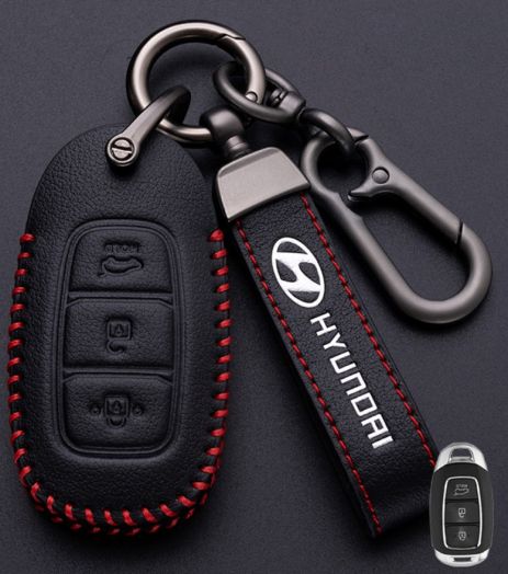 Чехол и брелок для ключа Hyundai №9-3 кнопки