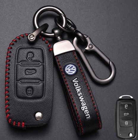 Чехол и брелок для ключа Volkswagen №1-3 кнопки