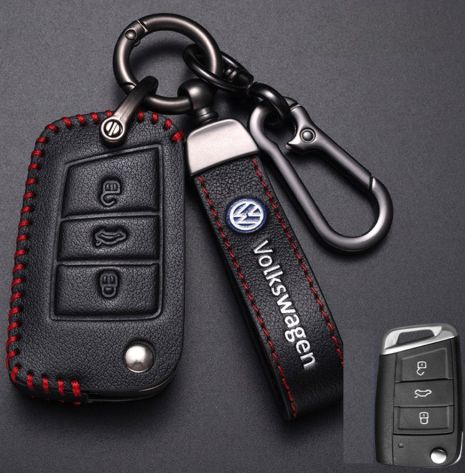 Чехол и брелок для ключа Volkswagen №2-3 кнопки.выкидной