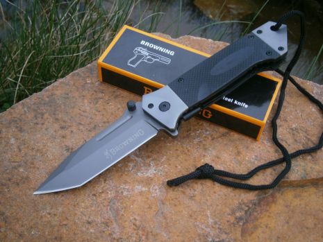 Ніж складань Browning АК 713 US Tanto чорний 22 см