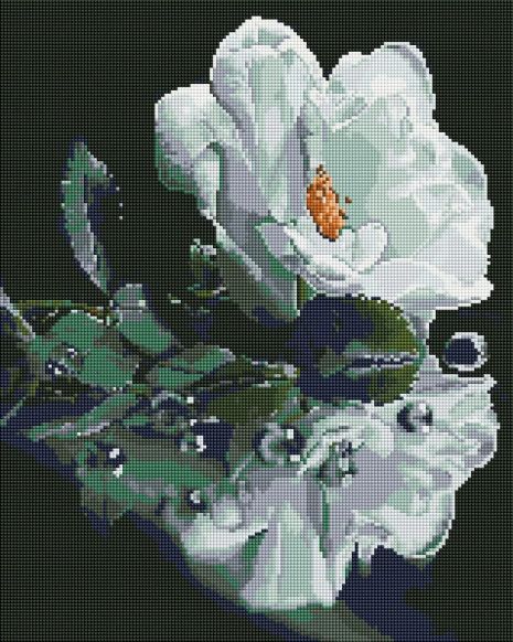 Алмазная мозаика Белая роза 40х50 см ColorArt SP123