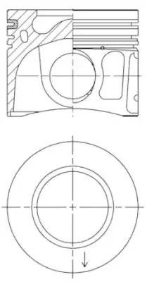 Поршень з кільцями PSA/FORD/FIAT 86.5 2.2HDI/2.2TDCI PGFA/PGFB/QVFA/QWFA (KS), KOLBENSCHMIDT (41072620)