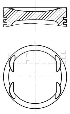 Поршень с кольцами OPEL 79,50 1,6 16V X1.6XE/X1.6XEL (пр-во Mahle), MAHLE (0116902)