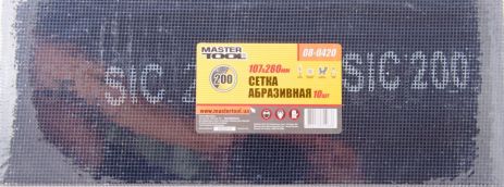 Сетка абразивная зерно 200 107х280 мм 10 шт MASTERTOOL 08-0420