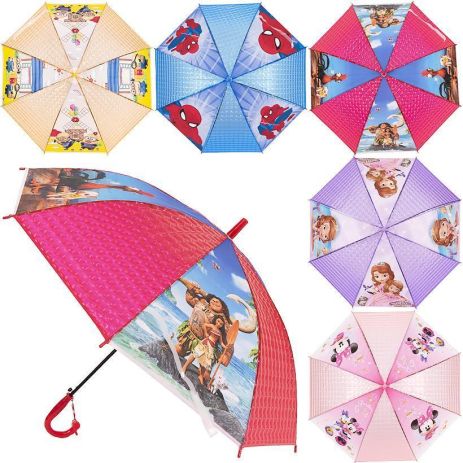 Зонтик-трость детский 3d мультики в ассортименте