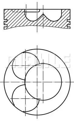 Поршень, комплект AUDI/SKODA/VW A4,Octavia,Superb,Caddy 2,0TDI 04-10 (3-4циL), MAHLE (0280702)