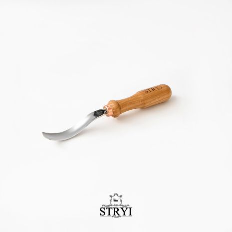 Стамеска клюкарза отлогая 15мм STRYI Profi для вырезания по дереву, арт. 110715