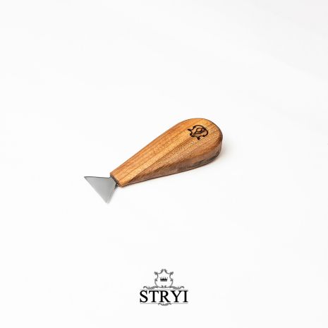 Нож-флажок нарезной 35мм АЮ-STRYI Profi для геометрической резьбы по дереву, арт. 390035
