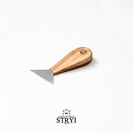 Нож-флажок нарезной 70мм АЮ-STRYI Profi для геометрической резьбы по дереву, арт. 390070