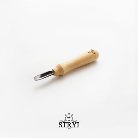 Стамеска короткая полукруглая ровная 10мм АЮ-STRYI Standard для геометрической резьбы, арт. 201110