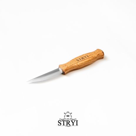 Нож cкульптурный 80мм STRYI Profi для резьбы по дереву, арт. 188015