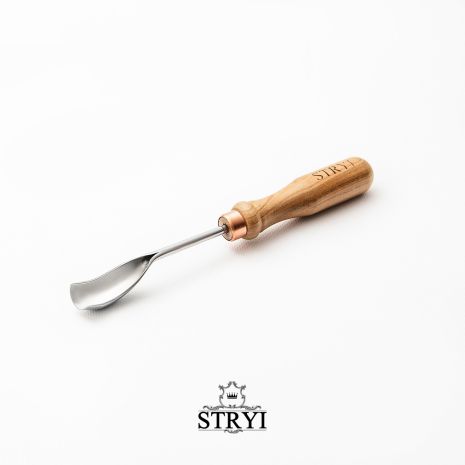 Стамеска клюкарза-выборка короткая 20мм STRYI Profi для резьбы по дереву, арт. 119920