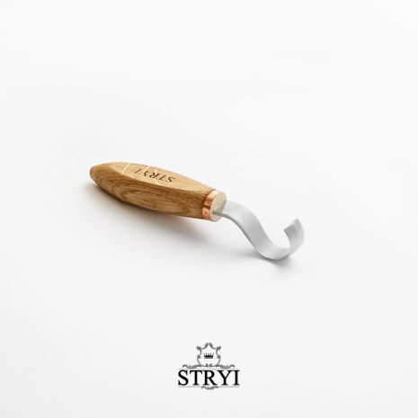 Стамеска ложкорез 30мм STRYI Profi для вырезания ложки из дерева (для левой руки), арт.150031