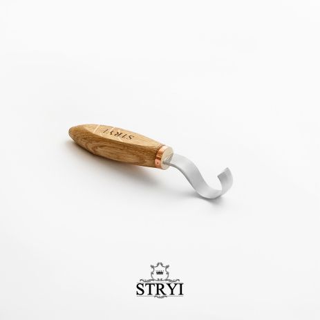 Стамеска ложкорез 30мм STRYI Profi для вырезания ложки из дерева (для левой руки), арт.150031