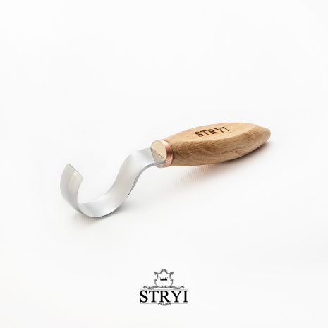 Стамеска ложкорез 40 мм STRYI Profi для вырезания дерева (для правой руки), арт.150040