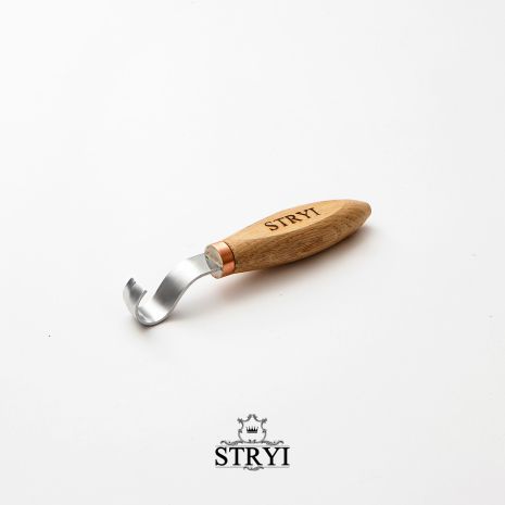 Стамеска ложкорез 20 мм STRYI Profi для вырезания ложки из дерева (для правой руки), арт.150020