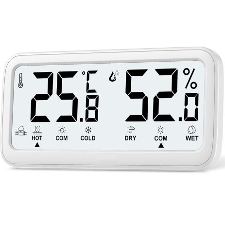 Цифровий кімнатний термометр-гігрометр UChef YZ-6047, термогігрометр з індикацією комфортної температури та вологості.