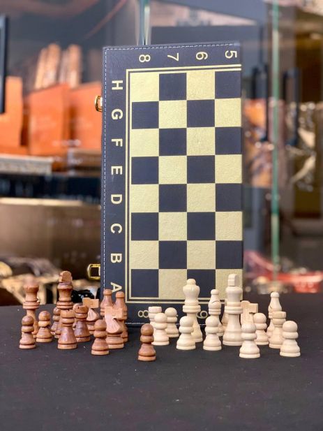 Шахи, шашки, нарди з еко-шкіри подарунок для дітей, 34×17 см, арт. 198017