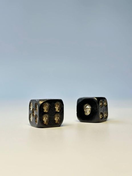 Кубики, кістки, зорі гральні для настільних ігор, готичний стиль, 18 мм, арт.803004