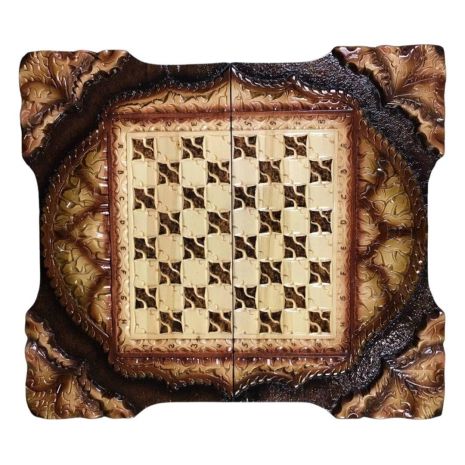 Шахматы деревянные 60×30×8см, арт.191304 с эксклюзивным оформлением, ручная работа