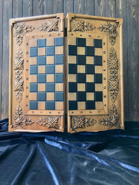 Шахи з дерева, 48×23×3 см, арт.191101, класичне виконання, завжди актуальний подарунок