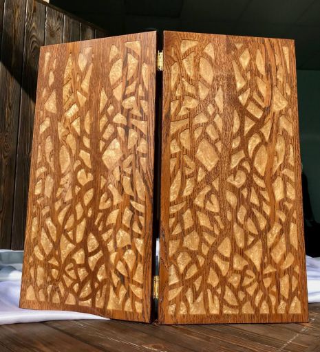 Нарды деревянные с эпоксидной смолой Дерево 48×24 см арт.190158