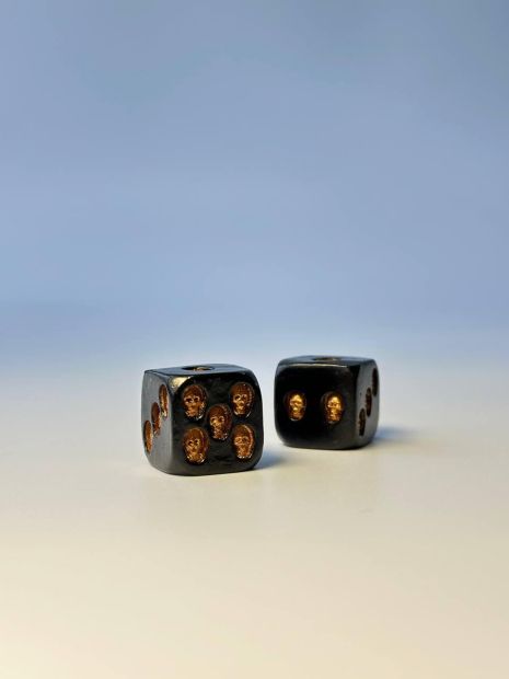 Кубики, кістки, зорі гральні для настільних ігор, готичний стиль, 18 мм, арт.803003