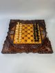 Шахи з дерева, 60×30×10см, арт.193303, у середині різьблення під склом - елітний подарунок