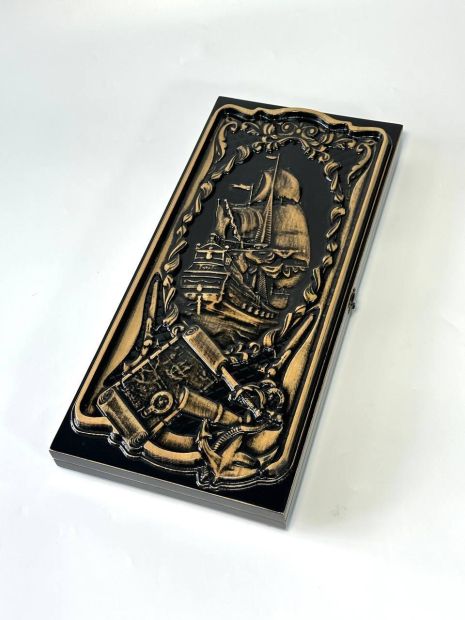 Дерев'яні нарди "Корабель": подарунок для значущої людини, 50×23 см, арт.193021