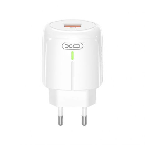 Мережевий зарядний пристрій (адаптер) XO L112 1USB / QC3.0 / 18W white