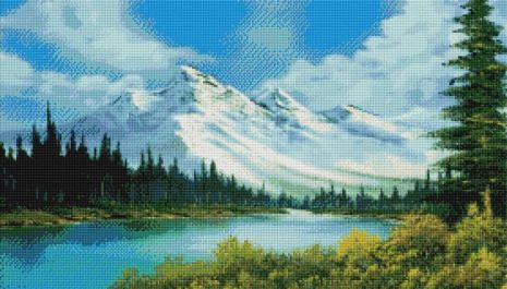 Алмазная мозаика Снежные Альпы 40х70 см ColorArt SS805