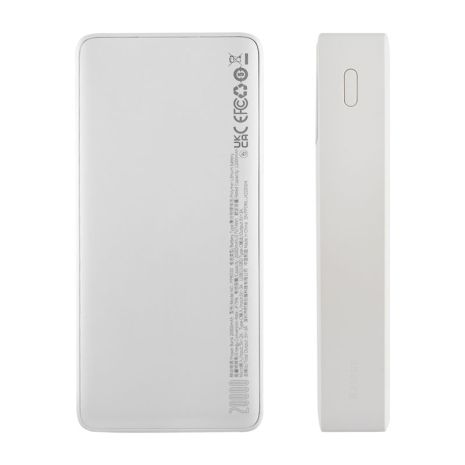 Универсальная мобильная батарея Baseus Bipow Digital Display Power bank, 20000mAh, 15W, White (PPDML-J02)