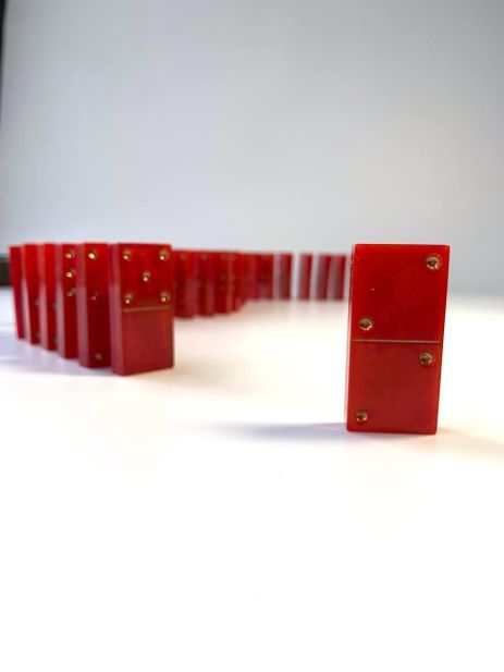 Домино "Красный огонь": зажгите свой азарт, 49×23×8мм, арт. 400104