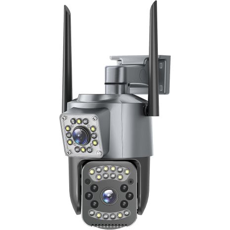 Двойная поворотная уличная WiFi камера видеонаблюдения uSafe OC-05DL-PTZ, с 2 объективами, 4 МП, 1080P