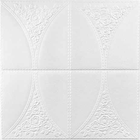 Самоклеюча декоративна стельова стінна 3D панель 700x700x4мм (117) SW-00000234